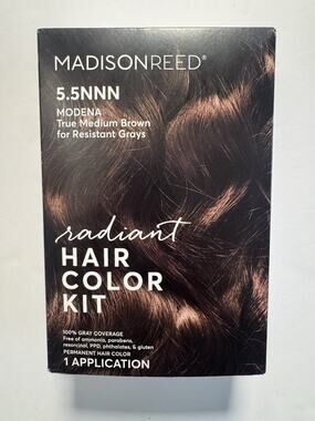 Madison Reed 5.5NNN Modena True Medium Brown Permanent Hair Color Kit Gray